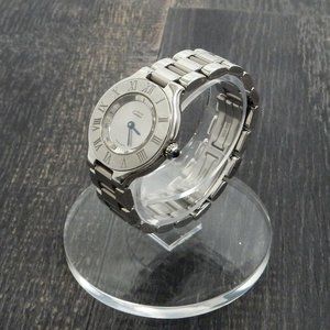 Cartier Silver Steel Ladies Watch Must de 21 22mm